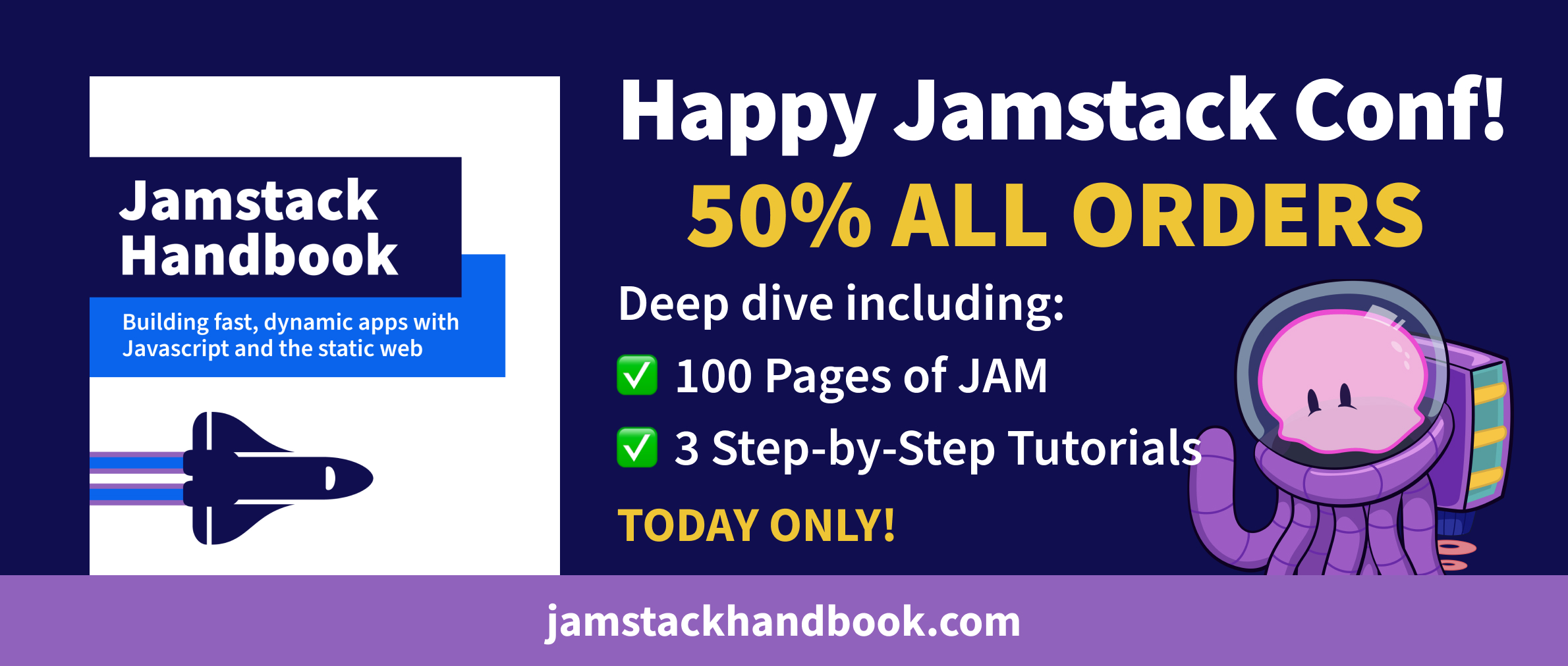 Jamstack Handbook 50% Off All Orders